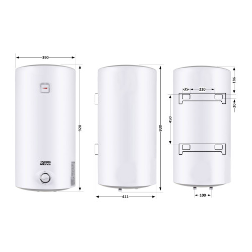 Водонагрівач електричний Thermo Alliance 80 л SLIM вертикальний, мокрий ТЕН 1,5 кВт D80V15Q2