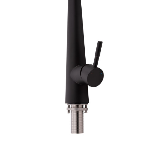 Змішувач для кухні Qtap Evicka з висувним зливом QTEVI9135103UB Black Matt
