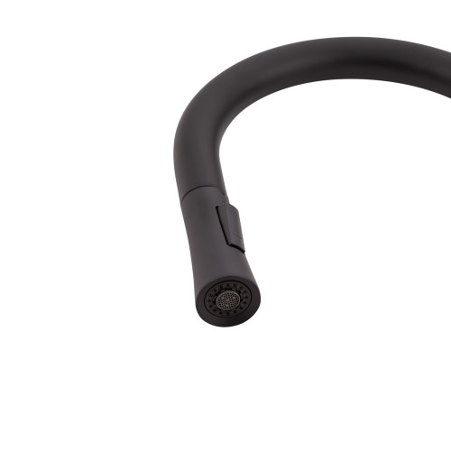 Змішувач для кухні Qtap Evicka з висувним зливом QTEVI9135103UB Black Matt