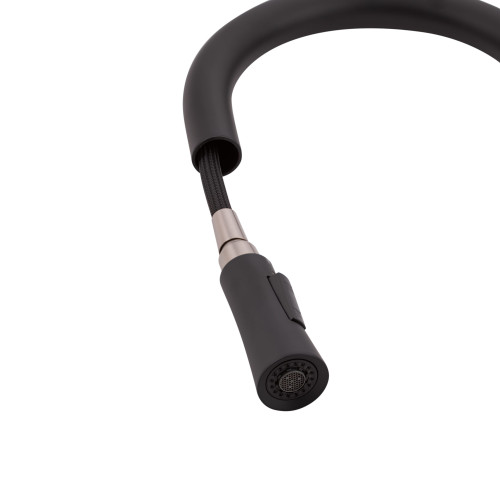 Змішувач для кухні Qtap Evicka з висувним зливом QTEVI9135103UB Black Matt
