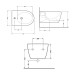 Біде підвісне Qtap Scorpio 515x360x345 Matt black QT1455053FMB