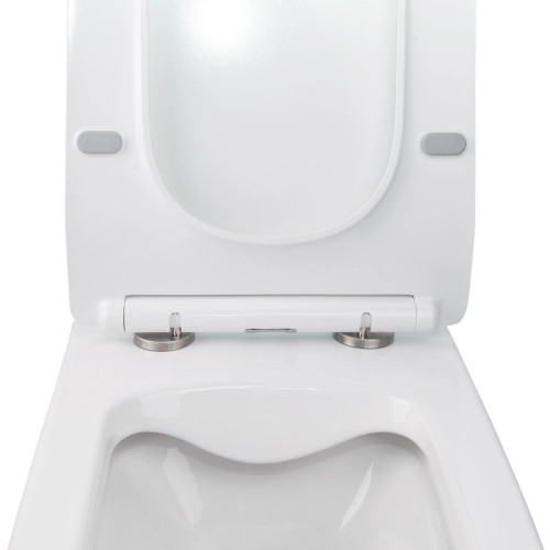 Готове рішення Qtap для ванної кімнати: підвісний унітаз Crow Rimless 520х360х290 + комплект інсталяції Nest 4 в 1 (кругла клавіша Satin)