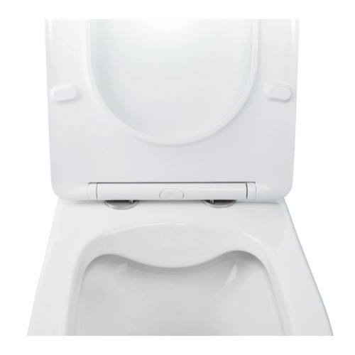 Готове рішення Qtap для ванної кімнати: унітаз підвісний Swan Rimless 520х360х320 + комплект інсталяції Nest 4 в 1 (кругла клавіша Satin)