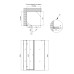 Душова кабіна Qtap Capricorn BLA1099SC6 90x90 см, скло Clear 6 мм, покриття CalcLess без піддону