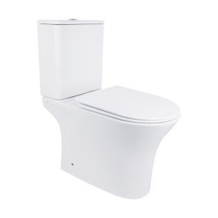 Унітаз-компакт Qtap Presto безободковий з сидінням Soft-close QT24221217AW