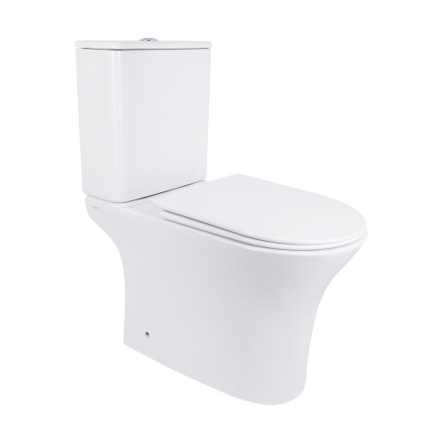 Унітаз-компакт Qtap Presto безободковий з сидінням Soft-close QT24221217AW