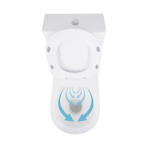 Унітаз-компакт Qtap Presto безободковий з сидінням Soft-close QT24221217AW