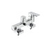 Душова система для кабіни Qtap Capricorn на три споживачі (з виливом) 53103KNC Chrome