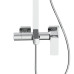 Душова система для кабіни Qtap Capricorn на три споживачі (з виливом) 53103KNC Chrome