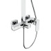 Душова система для кабіни Qtap Capricorn на три споживачі (з виливом) 53103KNC Chrome