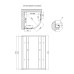 Душова кабіна Lidz Latwa SC90x90.SAT.MID.FR, скло Frost 4 мм без піддону