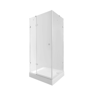 Набір Qtap душова кабіна Capricorn CRM1018RC6 Clear 2020x1000x800 мм + піддон Tern 301812C 100x80x12 см із сифоном