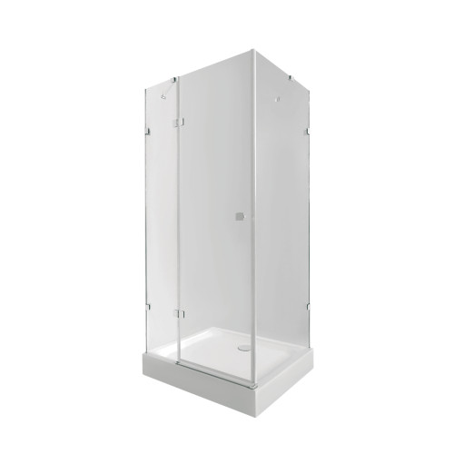 Набір Qtap душова кабіна Capricorn CRM1099SC6 Clear 2020x900x900 мм + піддон Tern 309912C 90x90x12 см із сифоном