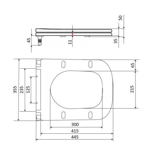 Сидіння для унітазу Qtap Kalao з мікроліфтом Slim QT08991213AW