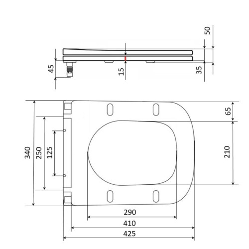 Сидіння для унітазу Qtap Nando з мікроліфтом Slim QT12991222AW