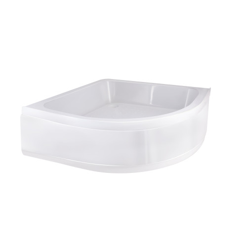 Lidz Latwa SC90x90.SAT.MID.GR Душова кабіна напівкругла, скло тон. 4 мм + Lidz Душовий піддон KAPIELKA ST90x90x26, з панеллю