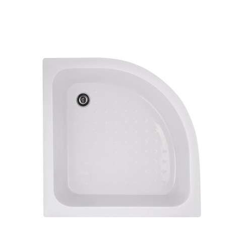 Lidz Latwa SC80x80.SAT.MID.GR Душова кабіна напівкругла, скло тон. 4 мм + Lidz Душовий піддон KAPIELKA ST80x80x26, з панеллю