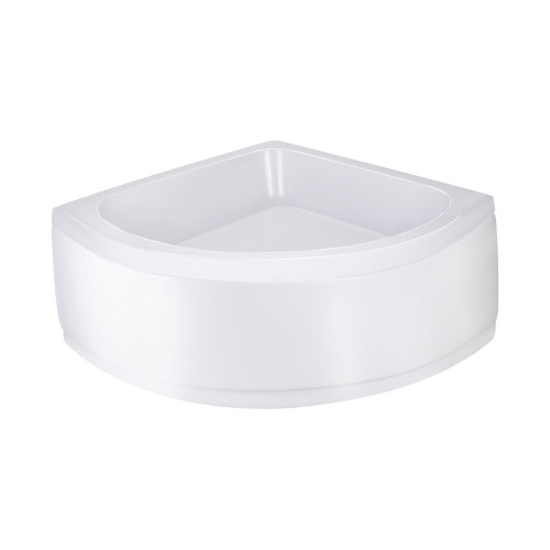 Lidz Latwa SC80x80.SAT.MID.FR Душова кабіна напівкругла, скло Frost 4 мм + Lidz Душовий піддон KAPIELKA ST80x80x26, з панеллю
