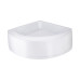Lidz Latwa SC80x80.SAT.MID.FR Душова кабіна напівкругла, скло Frost 4 мм + Lidz Душовий піддон KAPIELKA ST80x80x26, з панеллю