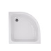 Lidz Latwa SC80x80.SAT.MID.FR Душова кабіна напівкругла, скло Frost 4 мм + Lidz Душовий піддон KAPIELKA ST80x80x26, з панеллю