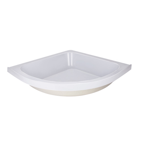 Lidz Latwa SC80x80.SAT.MID.FR Душова кабіна напівкругла, скло Frost 4 мм + Lidz Душовий піддон KAPIELKA ST80x80x26, з панеллю