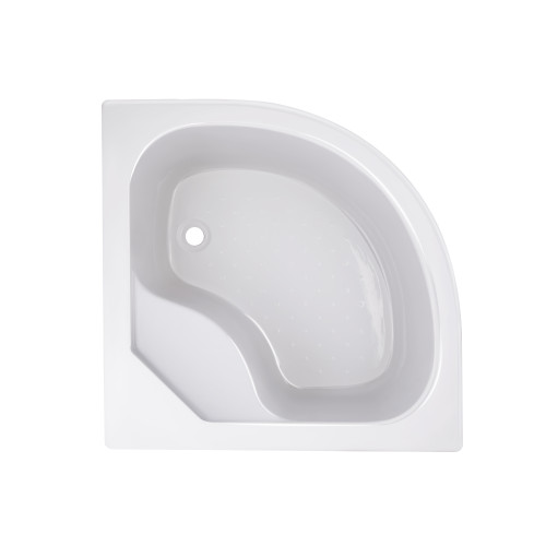 Lidz Latwa SC80x80.SAT.HIGH.GR Душова кабіна напівкругла, скло тон. 4 мм + Lidz Душовий піддон KAPIELKA ST80x80x41, з панеллю