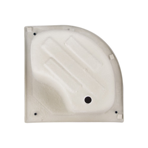 Lidz Latwa SC80x80.SAT.HIGH.FR Душова кабіна напівкругла, скло Frost 4 мм + Lidz Душовий піддон KAPIELKA ST80x80x41, з панеллю