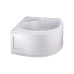 Lidz Latwa SC80x80.SAT.HIGH.FR Душова кабіна напівкругла, скло Frost 4 мм + Lidz Душовий піддон KAPIELKA ST80x80x41, з панеллю