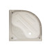 Lidz Latwa SC90x90.SAT.HIGH.GR Душова кабіна напівкругла, скло тон 4 мм + Lidz Душовий піддон KAPIELKA ST90x90x41, з панеллю