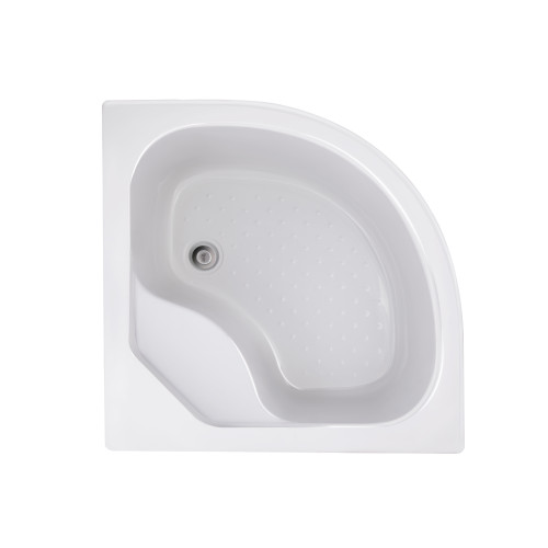 Lidz Latwa SC90x90.SAT.HIGH.GR Душова кабіна напівкругла, скло тон 4 мм + Lidz Душовий піддон KAPIELKA ST90x90x41, з панеллю