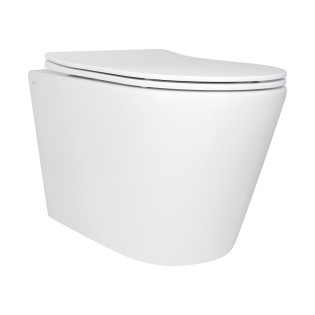 Унітаз підвісний Qtap Scorpio безободковий Ultra Quiet з сидінням Soft-close QT14332380AW