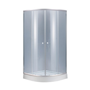 Душова кабіна Lidz Latwa SC90x90.SAT.LOW.GR, скло тон. 4 мм + Lidz Душовий піддон KAPIELKA ST90x90x14