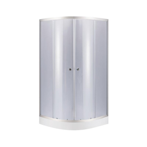 Душова кабіна Lidz Latwa SC80x80.SAT.LOW.GR, скло тон. 4 мм + Lidz Душовий піддон KAPIELKA ST80x80x14