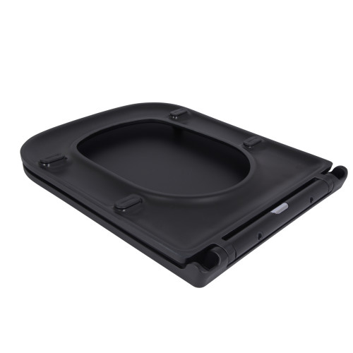 Сидіння для унітазу Qtap Tern 420х340х35 мм, Matt Black, з мікроліфтом, Slim Duroplast, Quick Release QT99HY2322MB