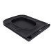 Сидіння для унітазу Qtap Tern 420х340х35 мм, Matt Black, з мікроліфтом, Slim Duroplast, Quick Release QT99HY2322MB
