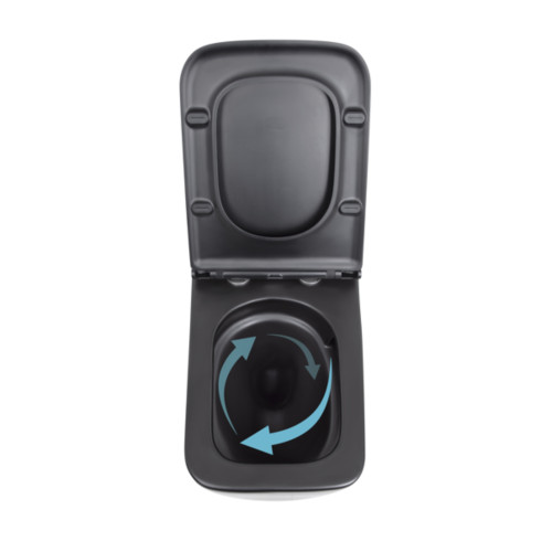 Унітаз підвісний Qtap Gemini безободковий з сидінням Soft-close QT2533076EUQMB
