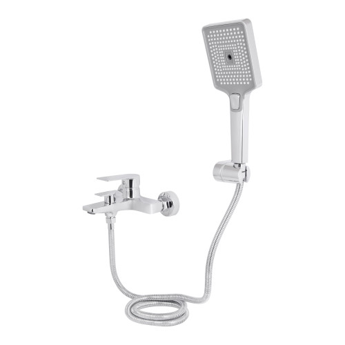 Змішувач для ванни Qtap Aries (з душовим гарнітуром) QTARI259CRM45559 Chrome