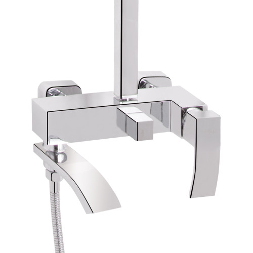 Душова система універсальна Qtap Swan Cascada на три споживачі (з виливом) QTSWA111CRM45566 Chrome