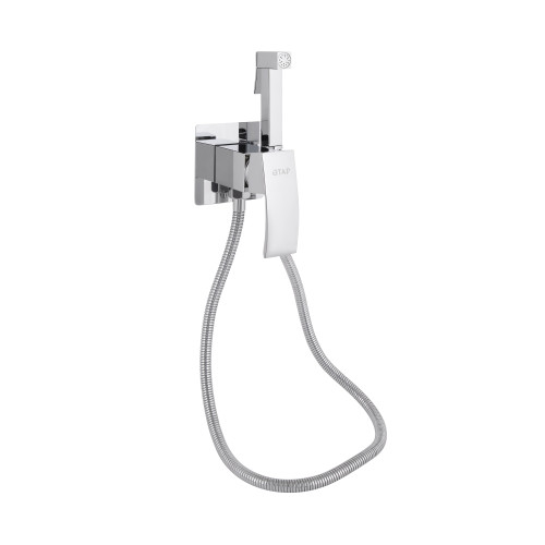 Набір для гігієнічного душу Qtap Swan Cascada прямокутний QTSWA262CRM45567 Chrome