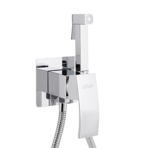 Набір для гігієнічного душу Qtap Swan Cascada прямокутний QTSWA262CRM45567 Chrome