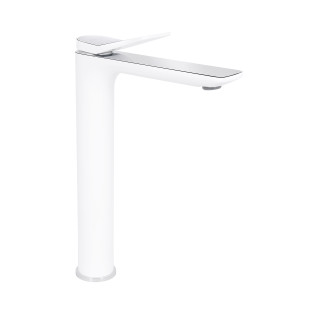 Змішувач для раковини Qtap Presto високий QTPRE269CRW45577 Chrome/White