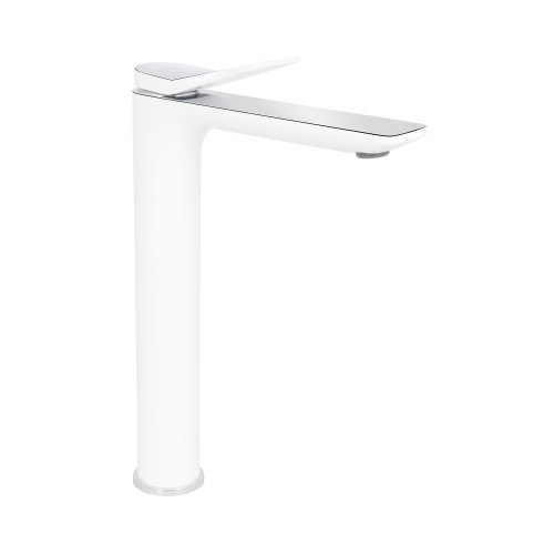 Змішувач для раковини Qtap Presto високий QTPRE269CRW45577 Chrome/White