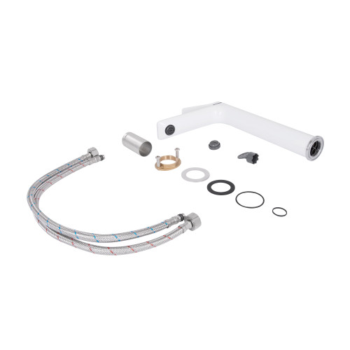 Змішувач для раковини Qtap Presto високий QTPRE269CRW45577 Chrome/White
