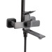 Душева система універсальна Qtap Presto на три споживачі (з виливом) QTPRE111GRP45585 Gunmetal Black