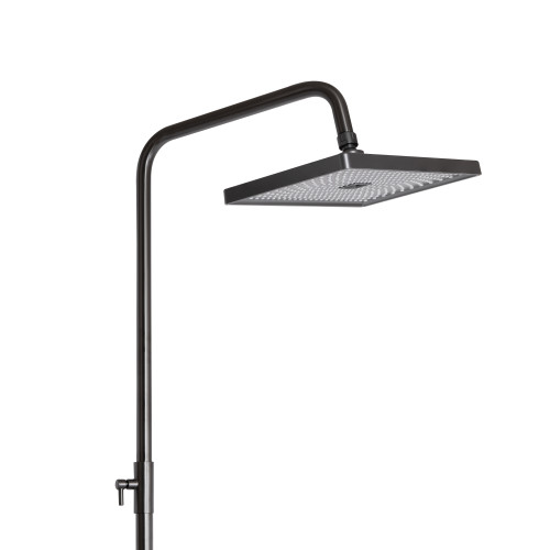 Душева система універсальна Qtap Presto на три споживачі (з виливом) QTPRE111GRP45585 Gunmetal Black