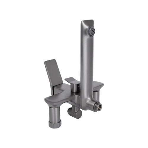 Душева система універсальна Qtap Presto на три споживачі (з виливом) QTPRE111GRP45585 Gunmetal Black