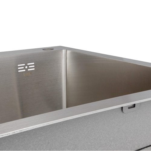 Мийка для кухні інтегрована Lidz Handmade H7849L крило зліва (LDH7849BRUL45592) Brushed Steel 3,0/1,0 мм