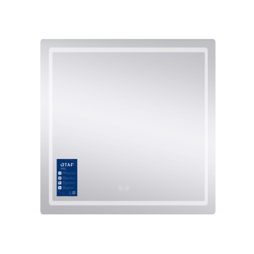 Дзеркало Qtap Mideya 800x800 з LED-підсвічуванням Touch, з антизапітнінням, диммером QT2078NCF8080W