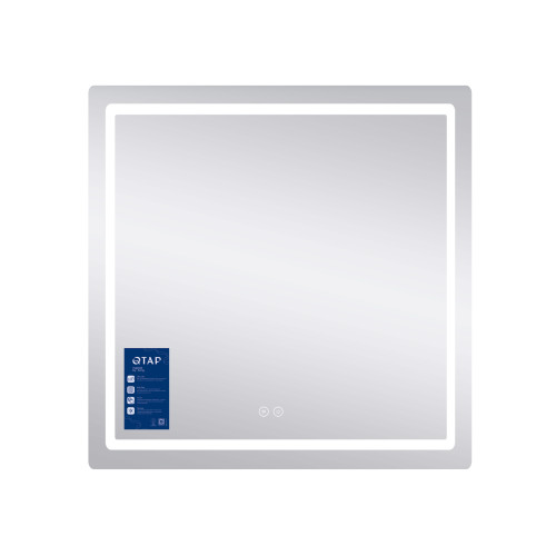 Дзеркало Qtap Mideya 800x800 з LED-підсвічуванням Touch, з антизапітнінням, диммером QT2078NCF8080W