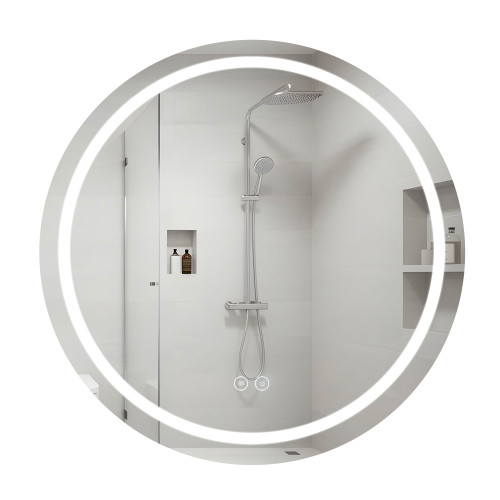 Дзеркало Qtap Mideya R800 з LED-підсвічуванням Touch, з антизапотіванням, диммером QT2078NCR8080W